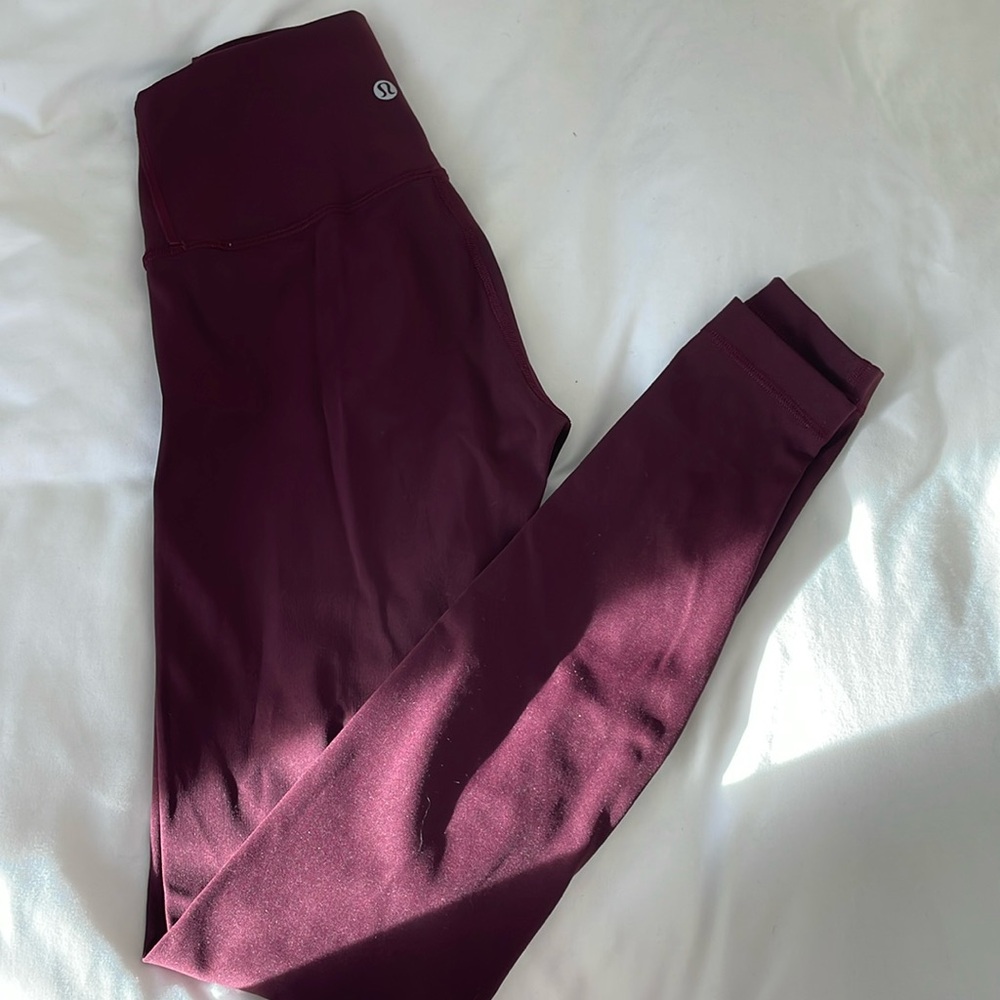 Maroon Lululemon Leggings